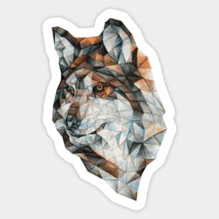 Geo Wolf Sticker